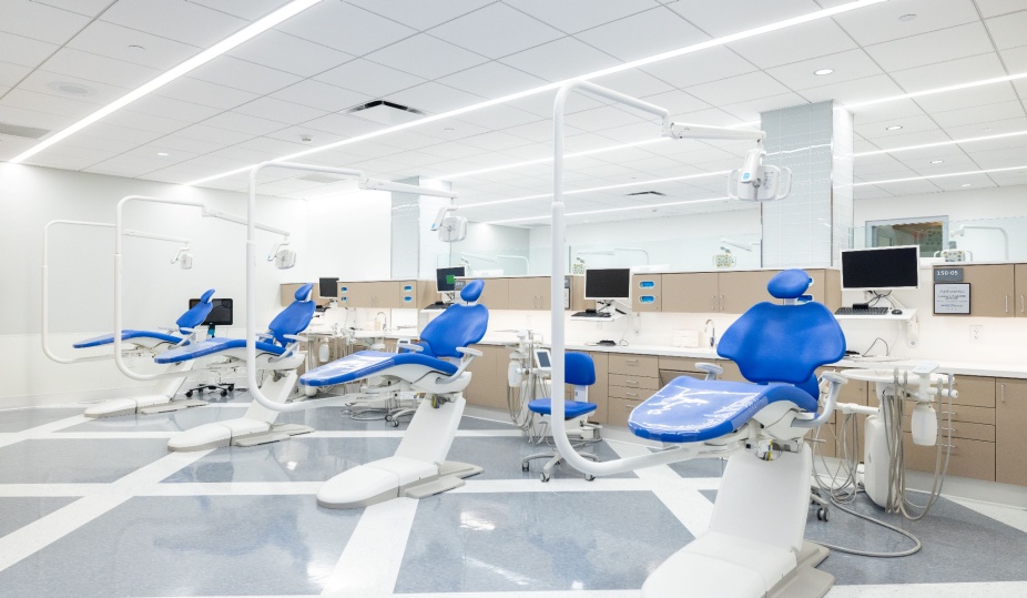 Inside the renovated orthodontics clinic.